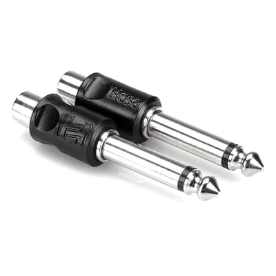 HOSA GPR-101 Adaptor - RCA Phono to 1/4" TS Jack (Pair) image 2