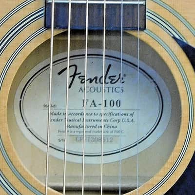 2013 Fender FA-100 Dreadnought Acoustic Guitar w/ Case! VERY NICE!!! image 10