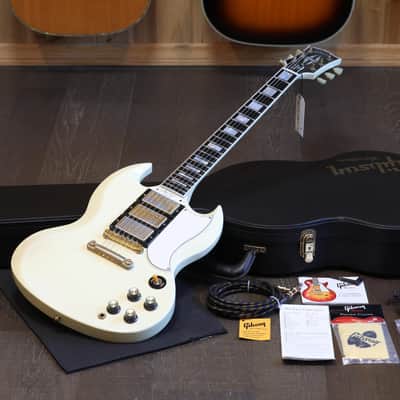 Minty! 2006 Gibson Custom Shop 1961 Historic Reissue SG 3 Pickup Electric Guitar Alpine White VOS + COA OHSC