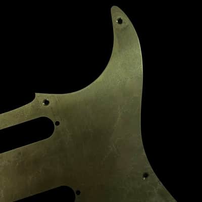 Made-to-Order - Aged Brass - 8-hole SSS 50s Stratocaster Pickguard Scratchplate Set for Fender - Hand-finished image 3