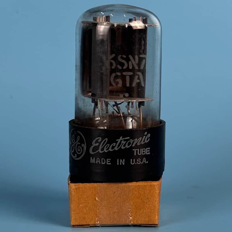 1964 General Electric 6SN7GT Vintage Grey Plated Vacuum Tube! Tests Good! T579 image 1