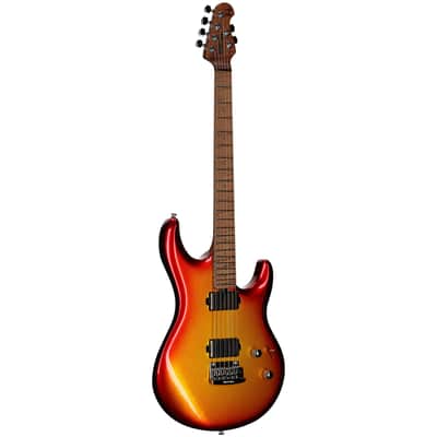 Ernie Ball Music Man Luke 4 HH Electric Guitar, Roasted Maple Fingerboard (with Case), Fireball, Roasted maple fingerboard image 2