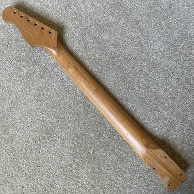 Yellow Cream Maple Wood Guitar Strat Style Neck, Rosewood 21 Frets Fingerboard image 5