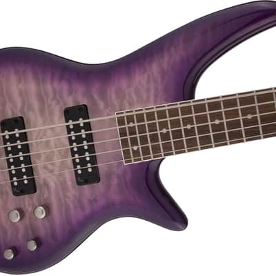 Jackson JS Series Spectra JS3QV Purple Phaze 5-String Electric Bass Guitar image 5