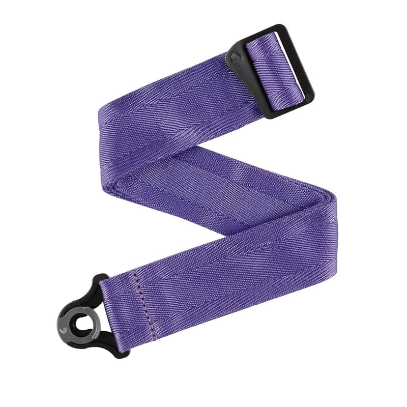 Auto Lock Guitar Strap - Acoustic & Electric Accessories - Easy to Use Locking Straps - Uses Existing Buttons - Woven Polypro - Deep Violet image 1