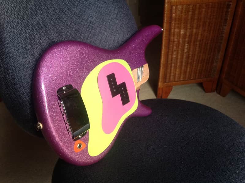 Ibanez Mikro Bass body project purple sparkle, neck pickup only 9.47k, bridge & bridge cover, string image 1