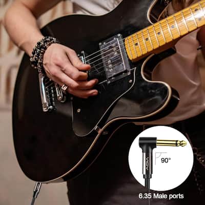 VIOY Guitar Cable 15 ft/5 M, Instrument Right Angle Cables, 6.35 mm (1/4) TS Unbalanced Mono Jack Guitar Amp Cord for Electric Guitar, Bass, Keyboard, Electric Mandolin image 5