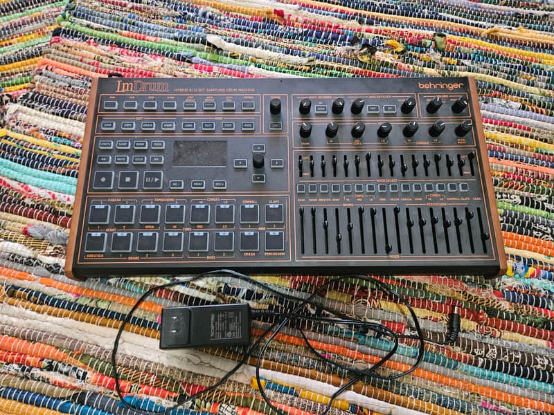 Behringer LM Drum Hybrid 8/12-Bit Sampling Drum Machine 2025 - Present - Black with Wood Sides image 1