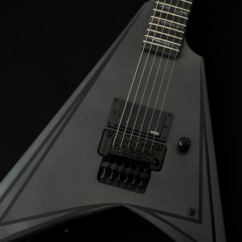ESP EDWARDS E-ALEXI BLACKY w/ESP GB-30V -Metallic Black Satin with Gloss Black Pinstripe- #ED97932253 2025 [Made in Japan][Children of Bodom Alexi Laiho] image 1