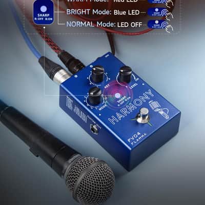 FLAMMA FV04 Vocal Harmony Pedal Vocal Effects Processor Stompbox Voice Mic Harmonizer with Reverb 12 Pitches with 11 Different Harmony Modes All-In-One for Singer and Guirist Singing Recording image 6
