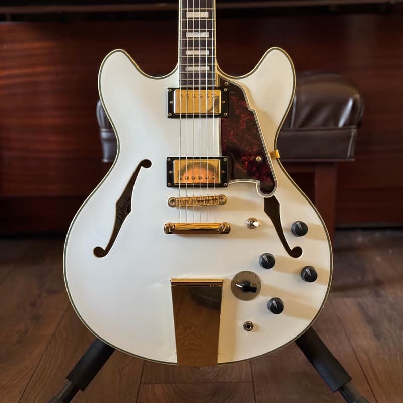 D'Angelico Excel EX-DC Semi-Hollow with Stop-Bar Tailpiece 2010s - White image 1