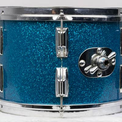 Rogers 20/12/16" 1960's Cleveland-Era Drum Set - Blue Sparkle image 13