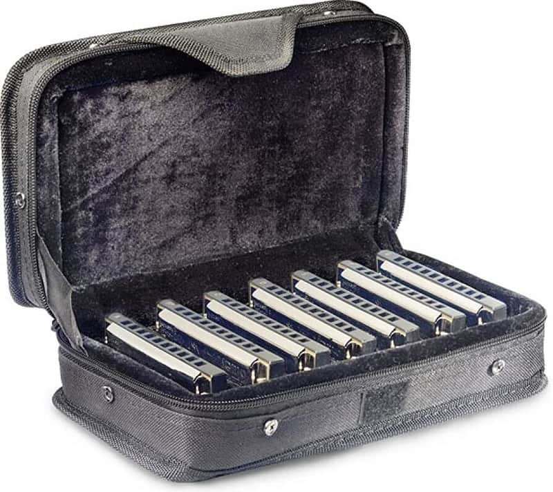 Stagg BJH-B20 7pc Blues Harmonica Set with Case - Keys of A, Bb, C, D, E, F & G image 1