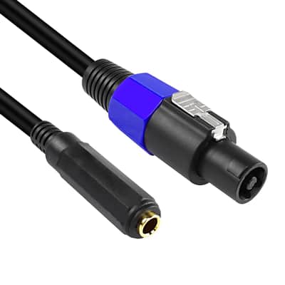 Professional Speakon to 1/4" Speaker Cables,Speakon Male to 1/4 Inch Female Audio Amplifier Speaker Cable with Twist Lock for DJ/PA Speaker Cord - 0.54m image 3