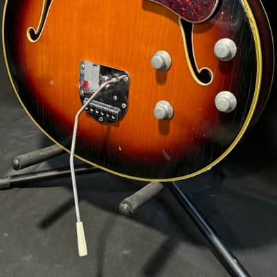Concord Welson DS2 Hollow Body Electric Guitar 1960s Italy - Sunburst - No Bridge image 7