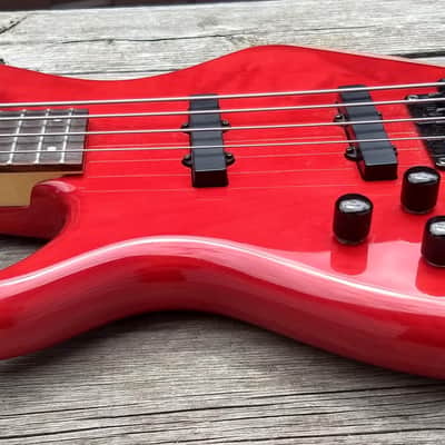 2000 Tobias Toby Deluxe 4 Trans Red lefty image 4