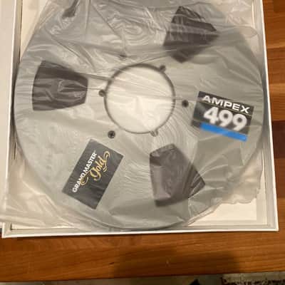 Single Reel of Ampex 499 Grand Master Gold 1/2" X 2500'- New & Unused in original box and unbroken wrapper from original owner- Stored in Climate-Controlled Professional Studio - (9) available image 1