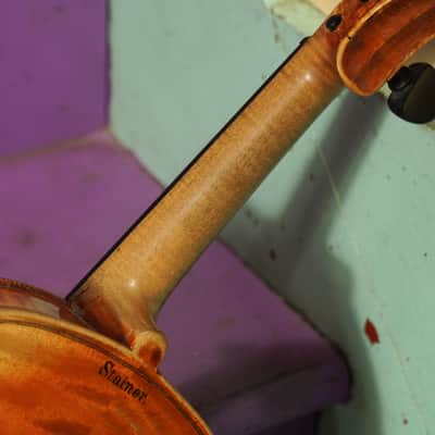 1900s Stainer-Labeled Nice Quality 4/4 German Violin (VIDEO! Fresh Work, Ready) image 13