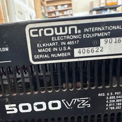 Crown Macro-Tech 5000VZ 2 Channel Power Amplifier BROKEN - PARTS ONLY (#6622) image 9