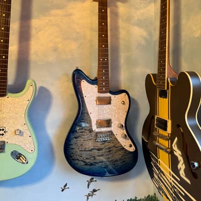 Fender / Warmoth Jazzmaster Custom 2018 - Denim Wash Flame Maple image 3