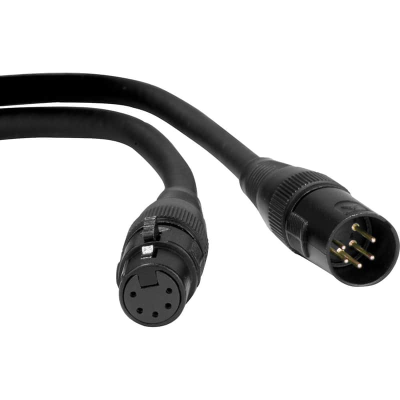 Accu-Cable AC5PDMX10PRO Pro 5-Pin XLR-F to XLR-M DMX Cable - 10' image 1