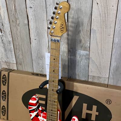 2021 EVH Striped Series Frankie Red / White / Black Stripes Relic , In Stock Best Deal on the Planet image 17