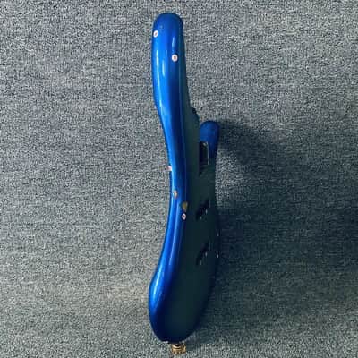Metallic Blue 4 String Bass Guitar Body image 4