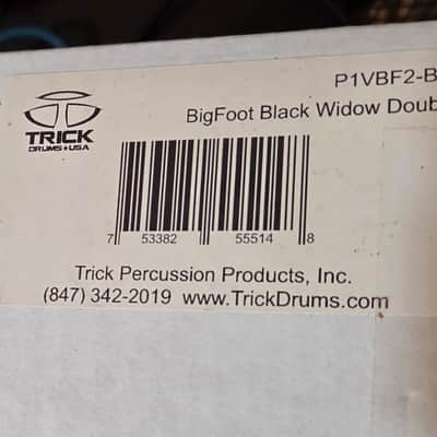 Trick Drums Pro 1-V Black Widow Bigfoot Longboard Double Bass Drum Pedal 2022 - Red and black image 5