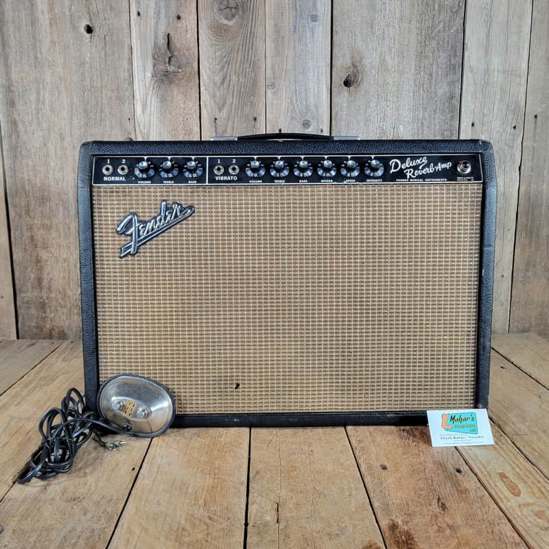 Fender Deluxe Reverb 1965 w/ Cover and Footswitch Serviced | Reverb