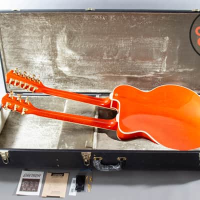 1997 Gretsch G6120-6/12 Nashville Double Neck Orange Stain MIJ OHSC Rare image 7