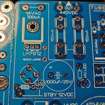 Tube Stereo Amplifier 2xEL34 PP / 35Wrms ReDesign PCB (Elektor) All In One PCB image 8