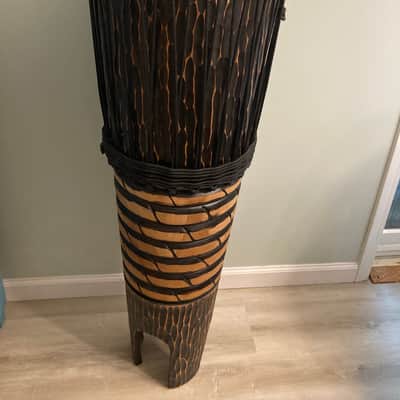 Toca Percussion 14" x 42" Makuta Leader Drum  Black-Stained Mahogany w/Mallets image 2