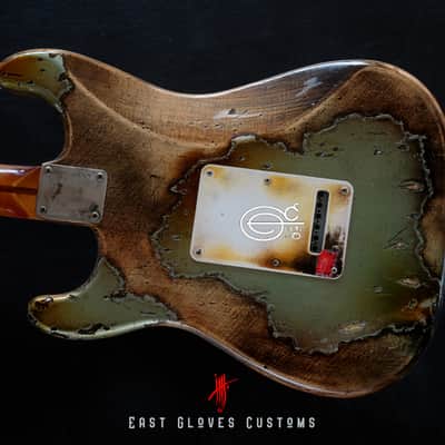 Fender Stratocaster Green Paisley Heavy Aged Relic by East Gloves Customs image 2
