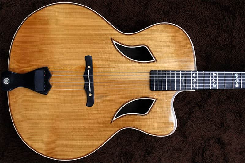 One Of A Kind German Handmade Flat Top Jazz Guitar 1970s Natural Gloss All Solid Woods image 1