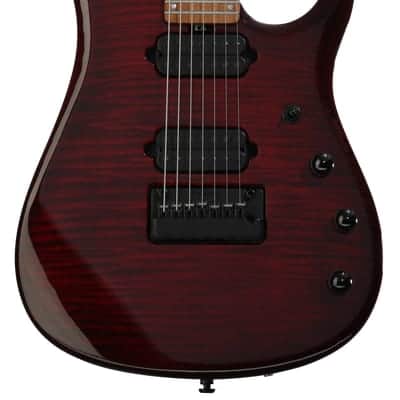 Ernie Ball Music Man JP15 7 John Petrucci Signature 7-string Electric Guitar - Red Tide image 2