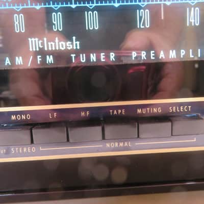 McIntosh MX113 Preamplifier with Tuner early 1970's - black and glass image 3