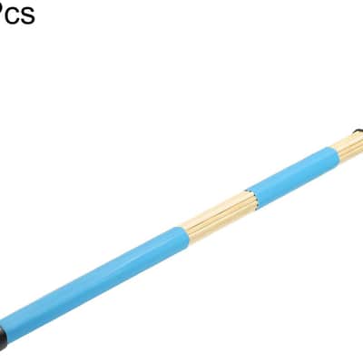 Bamboo Drum Stick Rods Brushes Hot Rods Drumsticks Brush Blue For Jazz Acoustic Rock Band Music Lover Percussion 1 Pair image 3