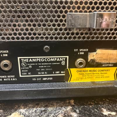 1970s Ampeg SVT Curved Line 300-Watt Bass Amplifier Head Black image 11