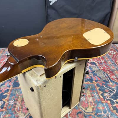 *Video* Aria Pro II Les Paul Gold Top Model LS600 Slab Mahogany - 1980 image 14