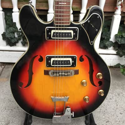 1960s Univox 335 Semi-Hollow Body Vintage Electric Guitar MIJ image 1
