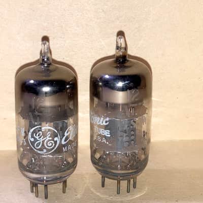 GE 12AT7 ECC81 Tubes, Matched Pair, Tested, NOS/NIB, 1961 and 1962 Date Codes image 2