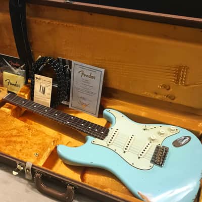 Fender Stratocaster Custom Shop 1960 Reissue Relic - 2008 - rare Daphne Blue finish image 1