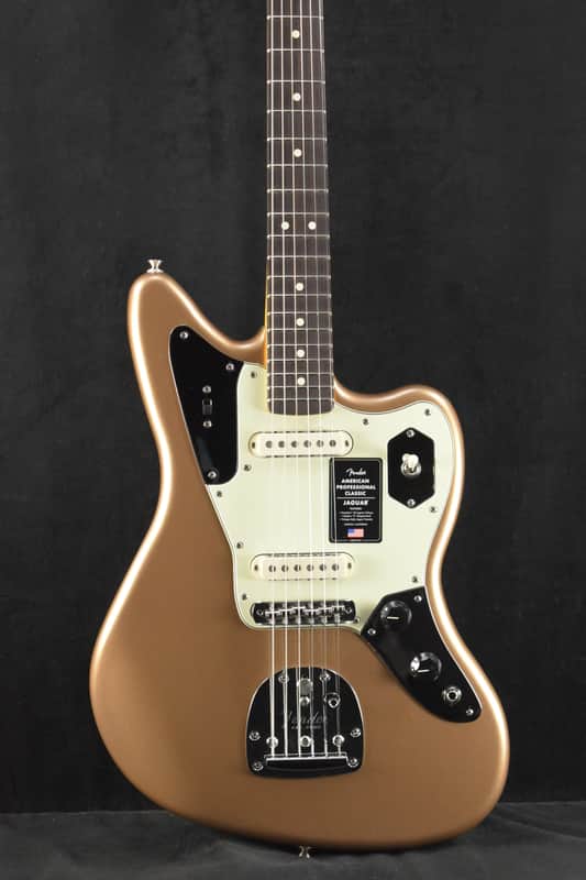 Fender American Professional Classic Jaguar Faded Firemist Gold Rosewood Fingerboard image 1