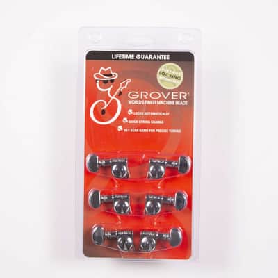 Genuine Grover Mid-Size Locking Rotomatic Chrome 18:1 3+3 set.