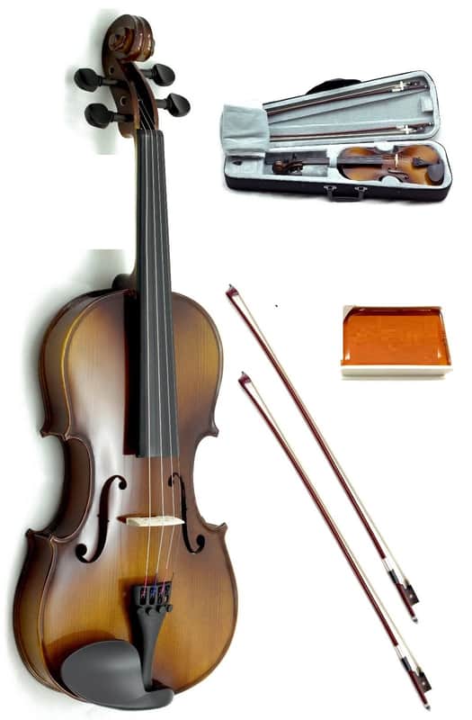 1/10 Size Violin with Rosin, Lightweight Case + Extra Bow image 1