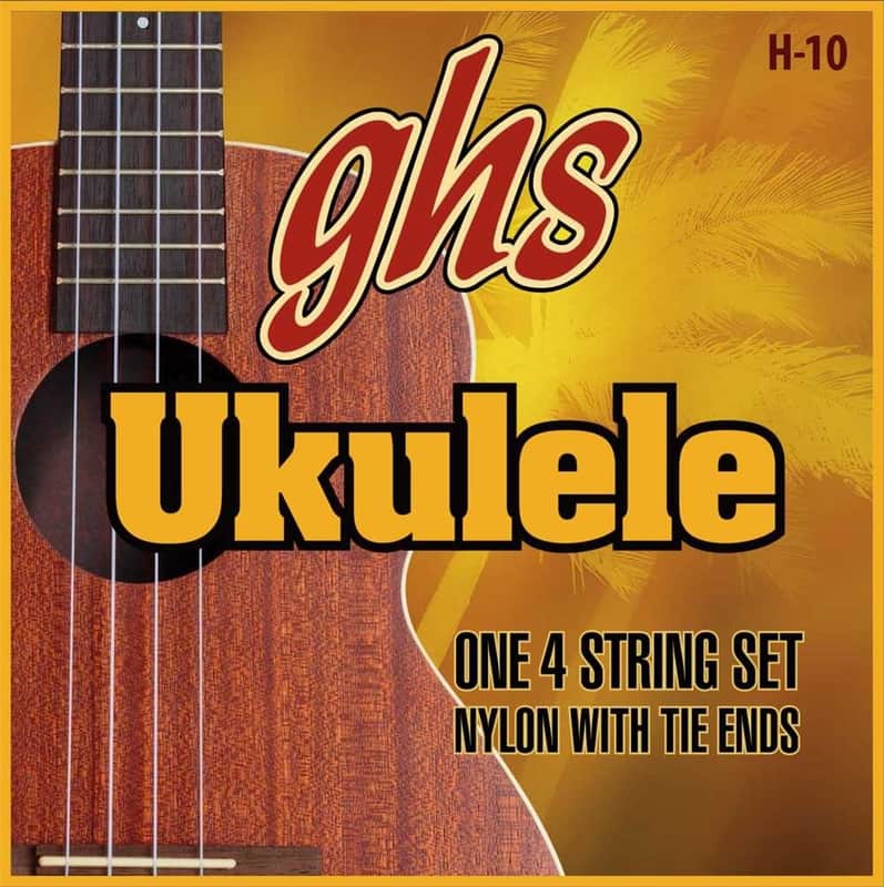 GHS H-10 Nylon Ukulele Strings, Soprano/Concert, Black Nylon image 1