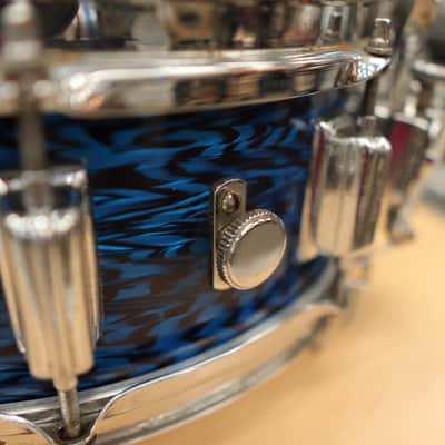1969 Rogers Dyna-Sonic Wood 5x14" Snare Drum (Blue Onyx) image 19