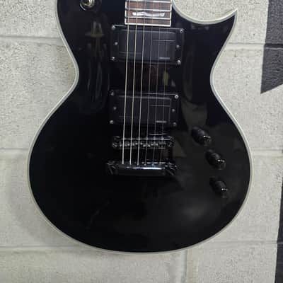 ESP LTD EC-1000 Deluxe- 2022- Black with black hardware-Fushman Fluence Pick-ups image 3