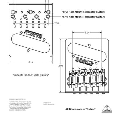 Babicz Full Contact Hardware Tele Bridge Gold image 3