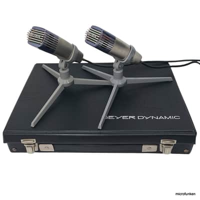 Beyer M81 60's Vintage Dynamic Stereo Set. Case. Clips. Manual. XLR. Beyerdynamic M818 image 3